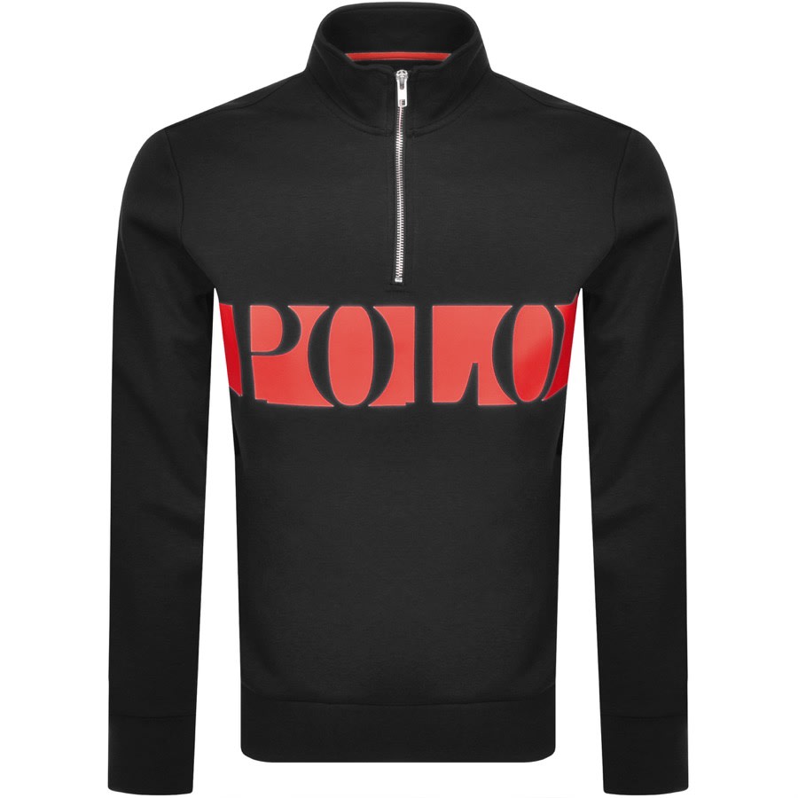 Alternative Image for ProductRalph Lauren Half Zip Sweatshirt Black1